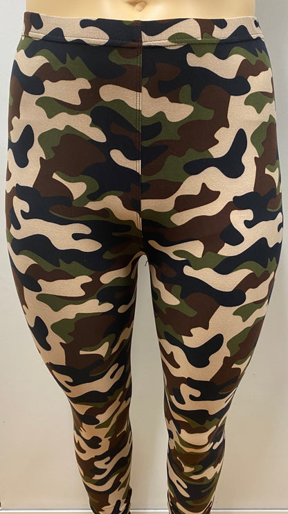 Plus 1X3X Leggings "Tan Camo"