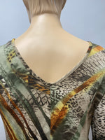 Plus Size Olive Animal Print Tunic