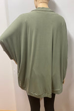 Plus Size Lt Olive Wrap Cardigan