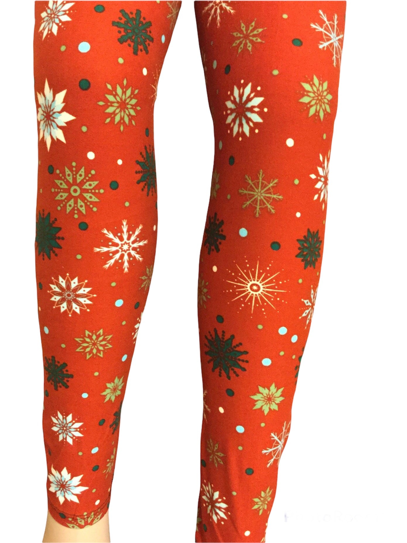 Gift Wrap Printed Christmas Leggings