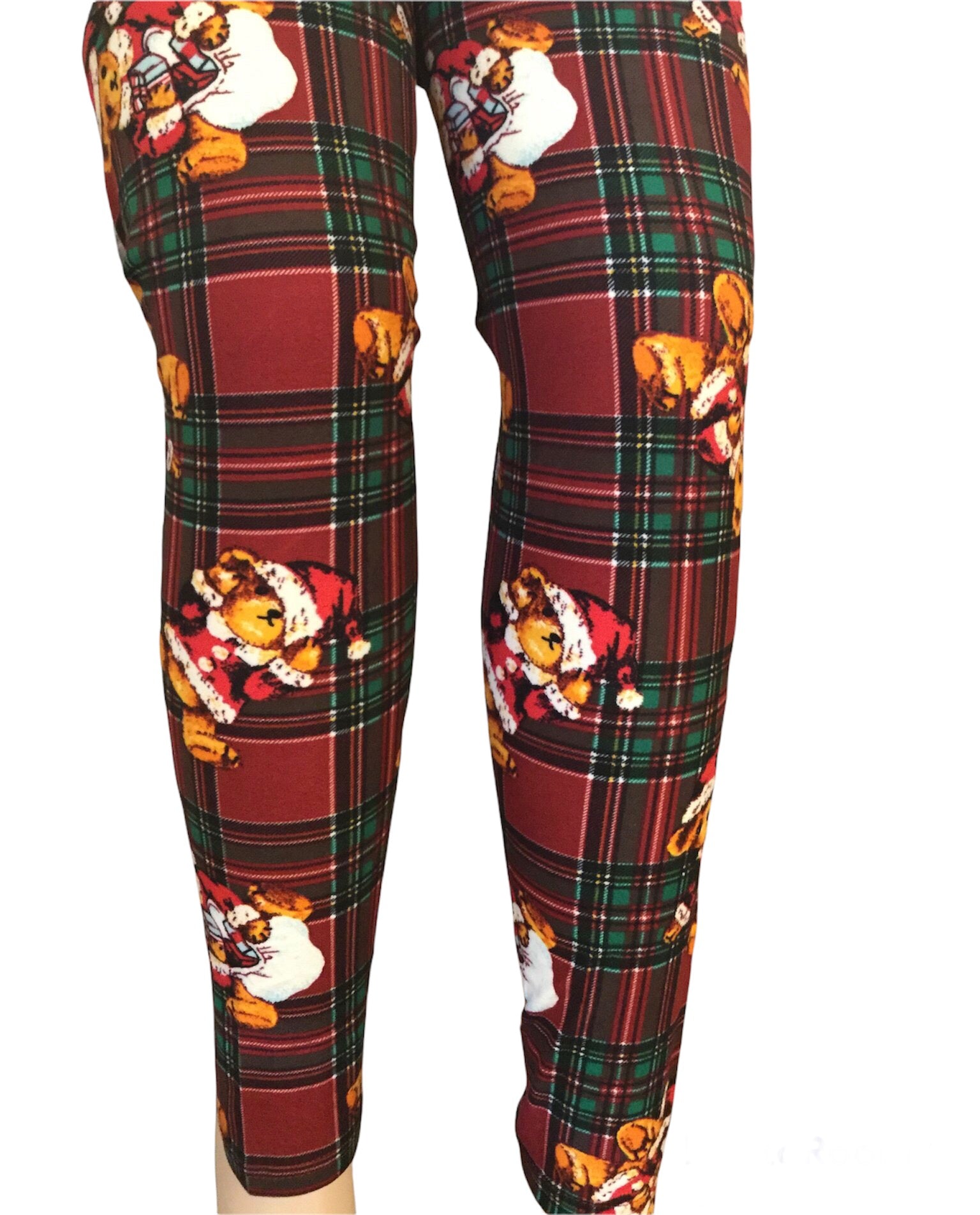 Christmas plaid outlet tights