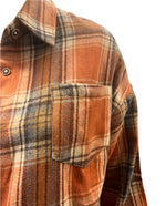 Rosie Dark Orange Plaid Shirt