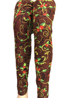 Christmas Holly Printed Leggings