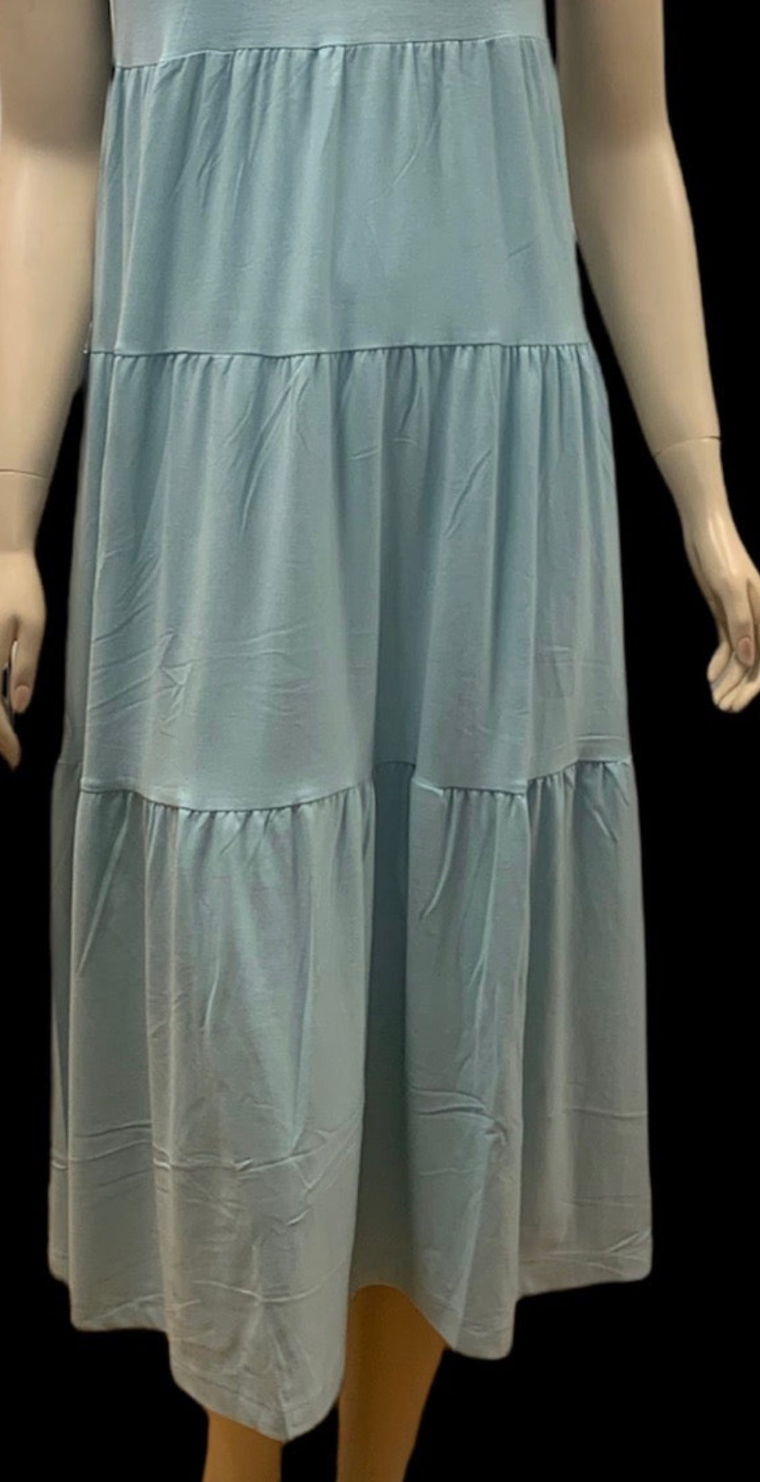 Short Sleeve Long Mint Dress