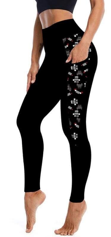 Jeep Girl V Shape Leggings with Pockets – 2 Blondes Apparel