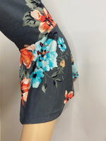 Plus Size Floral Top with Keyhole