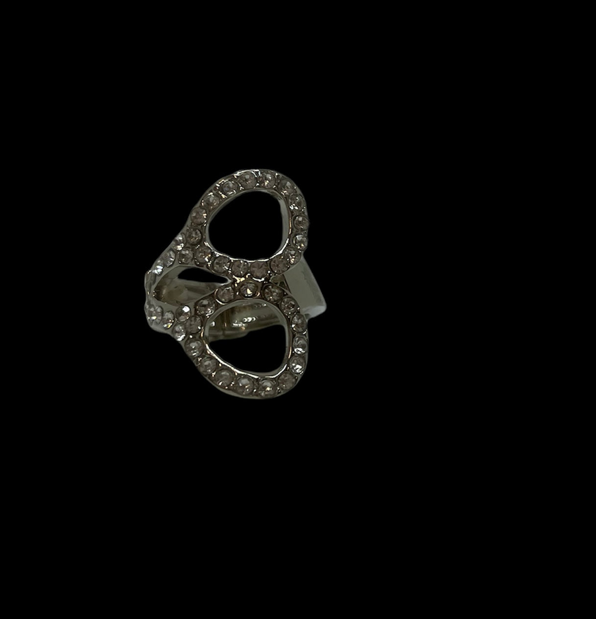 Stylist Rhinestone Scissor Ring