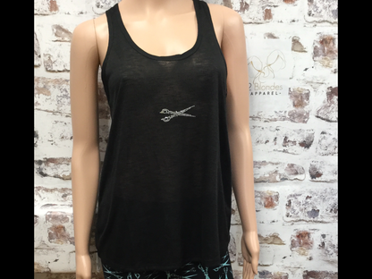 Stylist Tank Top with Scissor Accent