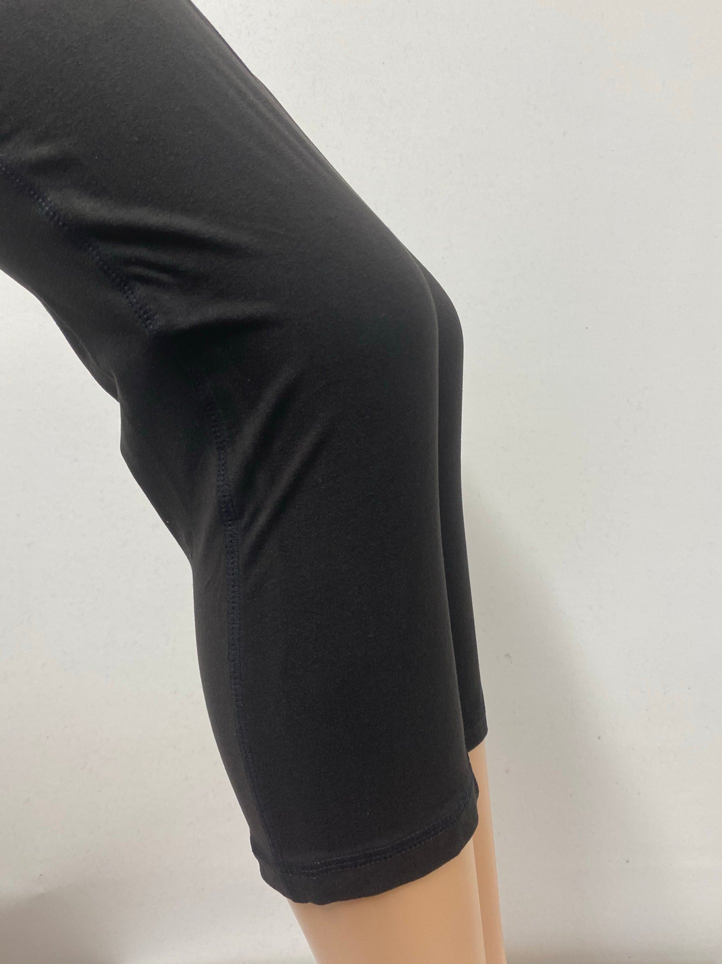 Extra Plus Black Capri's with Yoga Band and Pockets