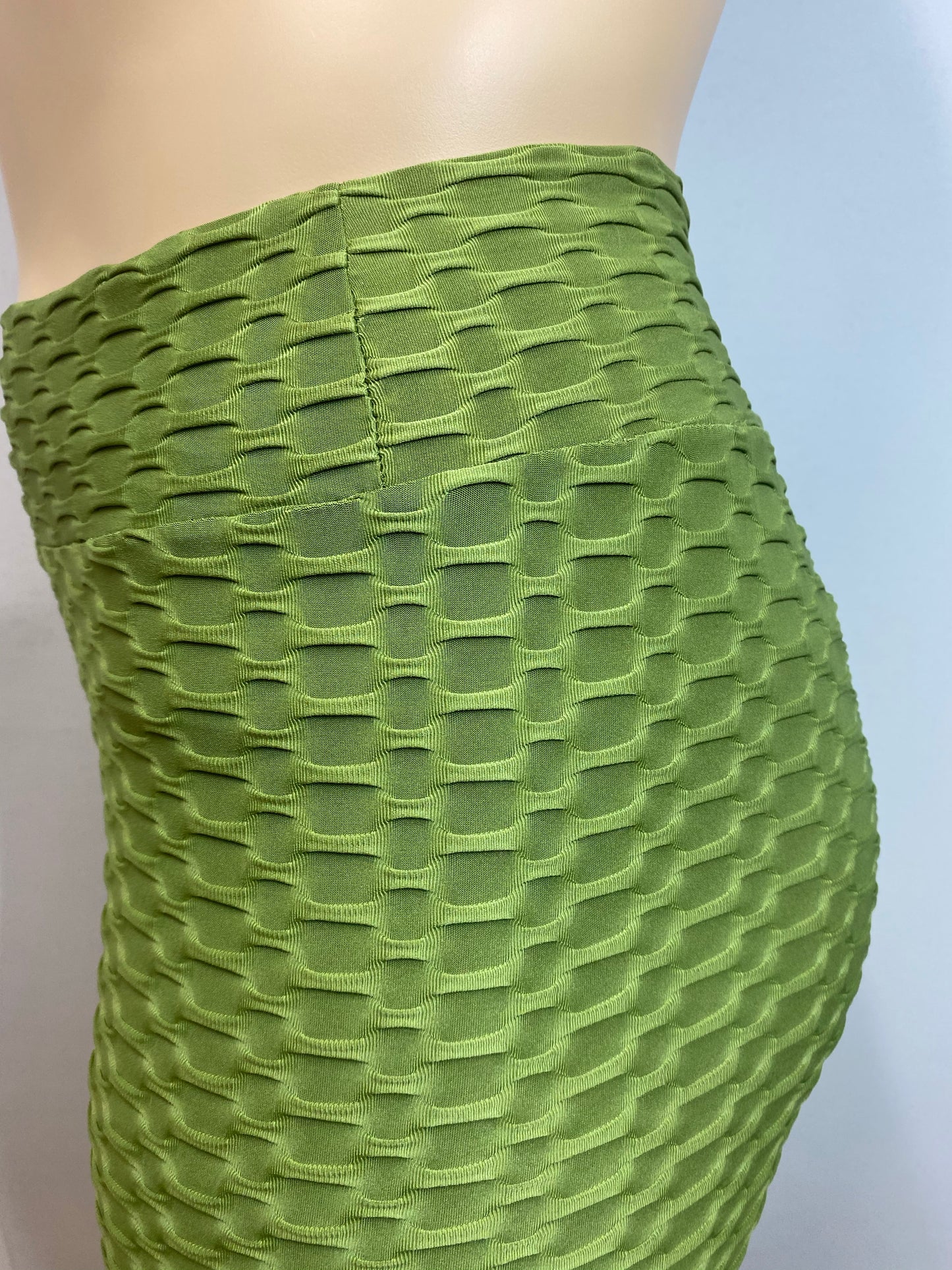 Extra Plus Textured Honeycomb Green Shaping Leggings
