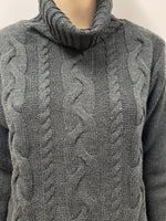 Braided Front Turtleneck Sweater