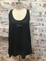 Stylist Tank Top with Scissor Accent