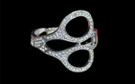 Stylist Rhinestone Cuff Scissor Bracelet