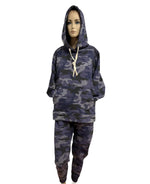 Blue Camo Drawstring Sweatpants