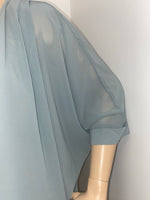 Plus Size Light Green Chiffon Cardigan