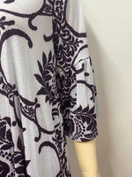 Gray and Purple Printed Tunic