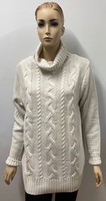 Braided Front Turtleneck Sweater