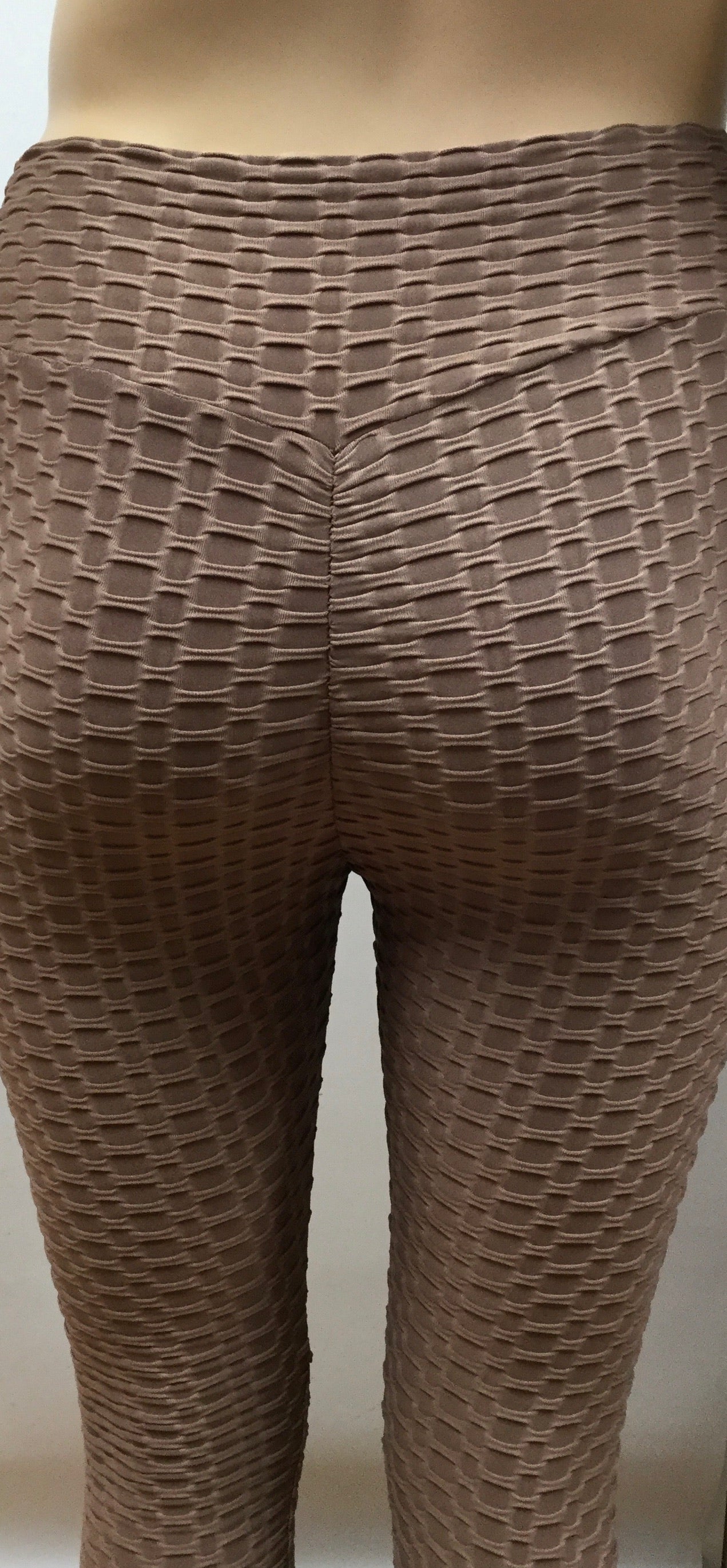 Extra Plus Mocha Textured Honeycomb Leggings