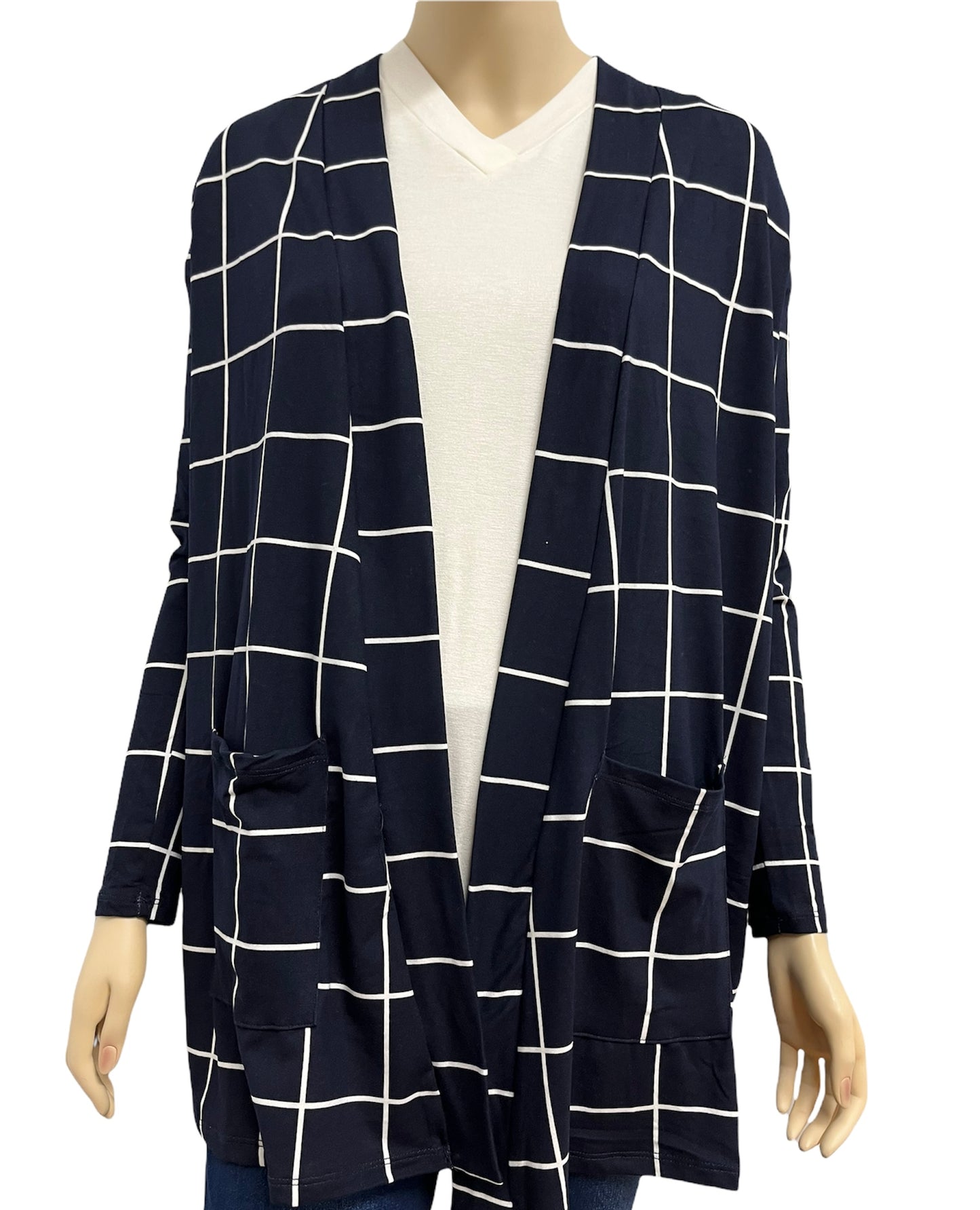 Navy and Ivory Duster
