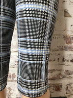 Printed Leggings "Light Blue Plaid"