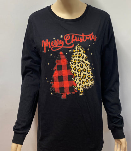 Black Merry Christmas Top