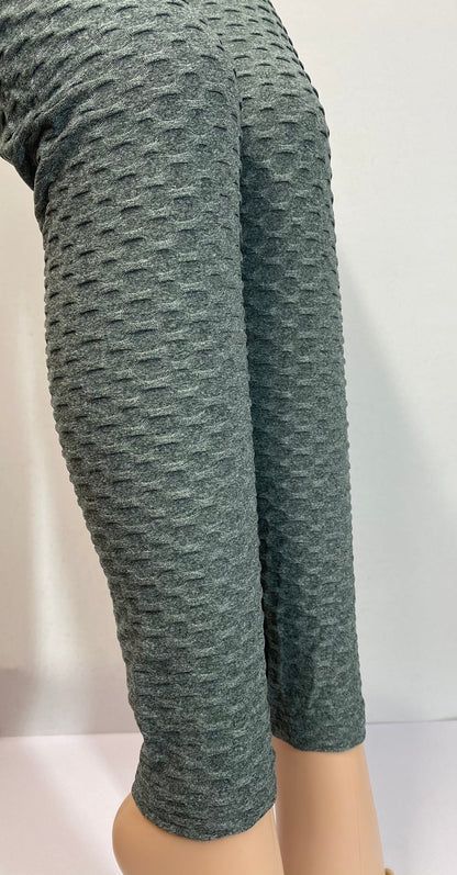 Honeycomb Heather Olive Leggings