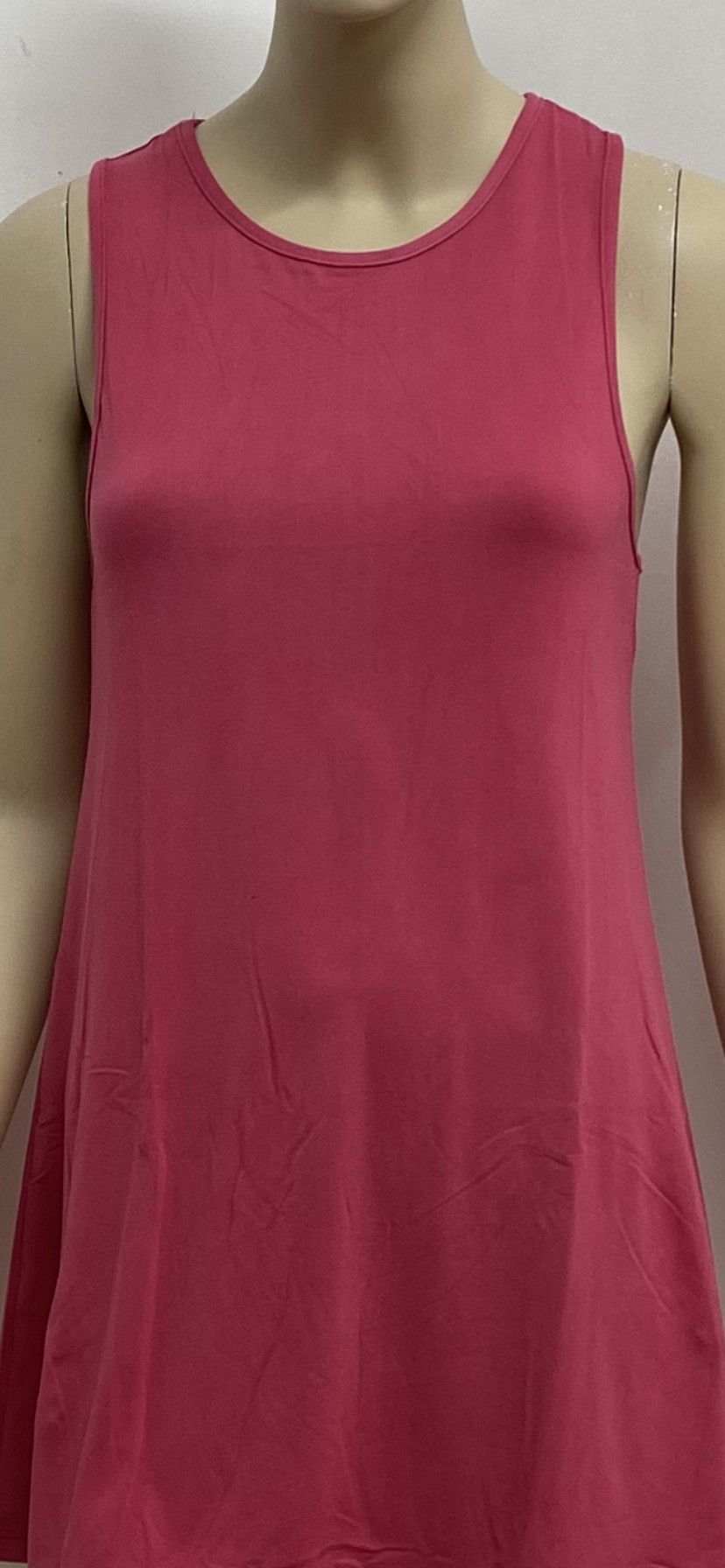 Sleeveless Solid Color Tunic