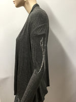 Stylist Waist Length cCardigan w/Scissor Rhinestone