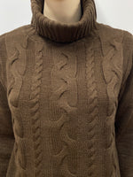 Braided Front Turtleneck Sweater