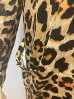 Tan Leopard Print Mid Length Cardigan