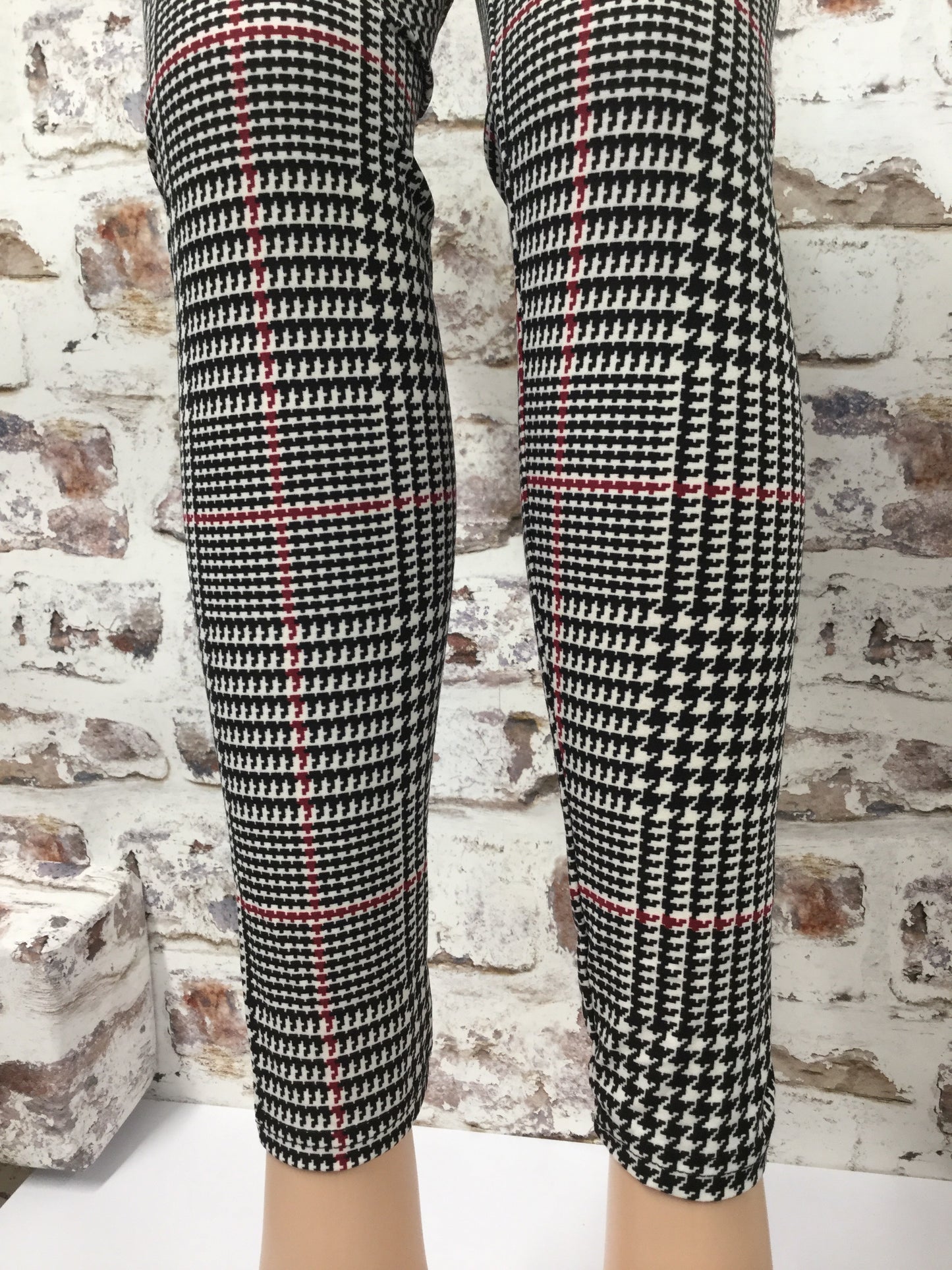 Plus 1X3X Printed Leggings "Checkered Plaid"