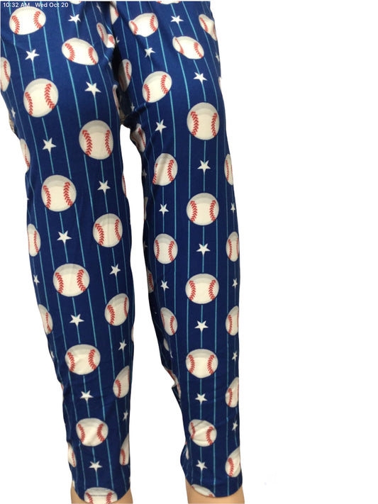Extra Plus All Star Baseball Printed Leggings