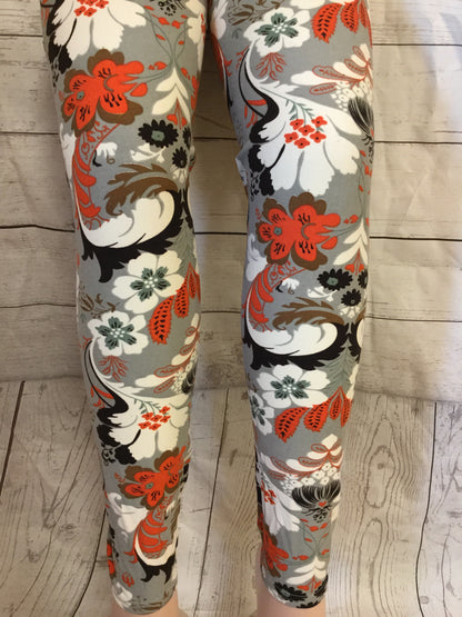 Printed Leggings "Gray Gardens"