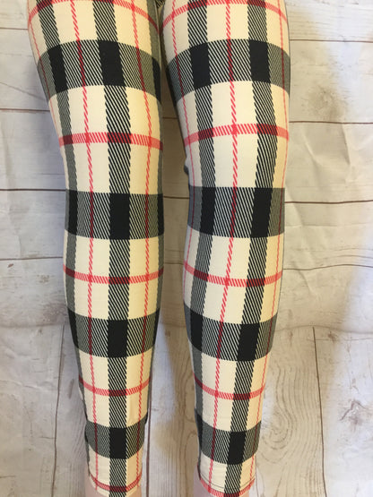 Plus 1X3X Leggings  "Sharp Dressed Plaid"