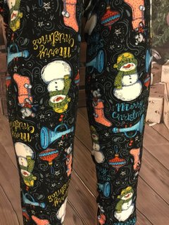 EXTRA PLUS Happy Snowman Printed Leggings